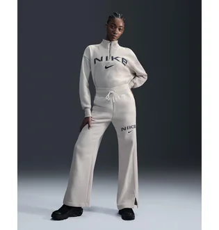 Штаны женские Nike Sportswear Phoenix Fleece High-Waisted Wide-Leg Logo Pants Grey FV7684-104