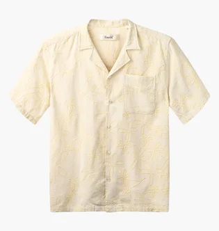 Рубашка мужская foret Foret Peer Embroidery Beige F1044