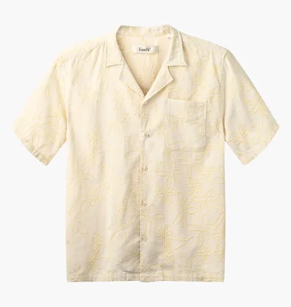 Рубашка мужская foret Foret Peer Embroidery Beige F1044