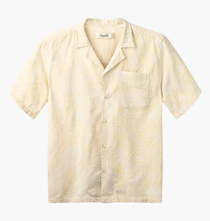 Рубашка мужская foret Foret Peer Embroidery Beige F1044