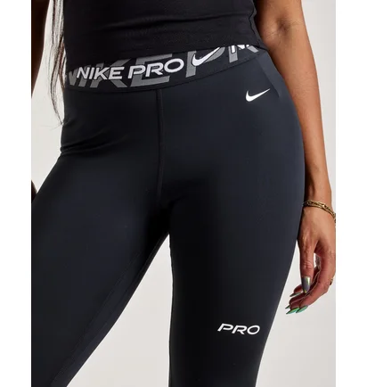 Леггинсы женские Nike Pro Mid-Rise Graphic Leggings Black FV7397-010