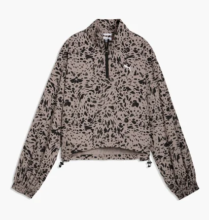 Олімпійка жіноча Puma Ess Animal Print Half-Zip Brown/Black 692465-88