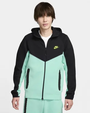Толстовка мужская Nike Sportswear Tech Fleece Windrunner Black/Turquoise HF4432-349