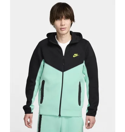 Толстовка мужская Nike Sportswear Tech Fleece Windrunner Black/Turquoise HF4432-349