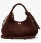 Сумка жіноча GANNI Brown Suede Mini Hobo Bag Brown B207001697900