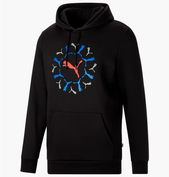 Худи мужское Puma Ess+ Graphic Hoodie Black 678069-01