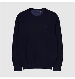 Свитшот мужской Polo Ralph Lauren Textured Cotton Crewneck Sweater Blue 710918163001