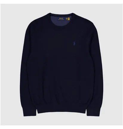Світшот чоловічий Polo Ralph Lauren Textured Cotton Crewneck Sweater Blue 710918163001