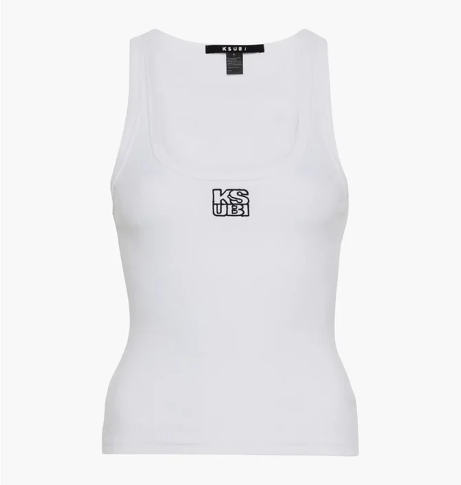 Майка женская Ksubi Stacked Origin Tank White WPS24TA005