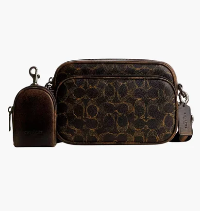 Сумка жіноча Coach Finlay In Loved Signature Canvas Brown CEA89-QBBRN