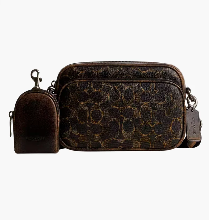 Сумка жіноча Coach Finlay In Loved Signature Canvas Brown CEA89-QBBRN