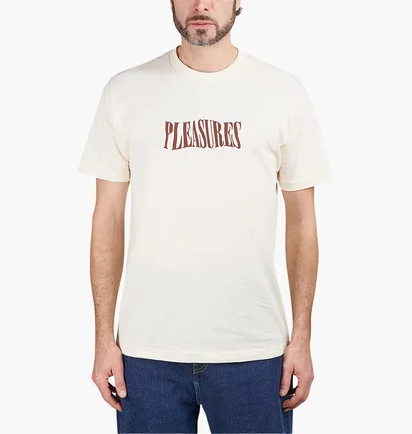 Футболка чоловіча Pleasures Party Logo T-Shirt Beige P21SU051-CREAM