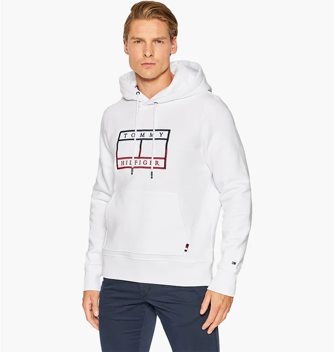 Худі чоловіче Tommy Hilfiger Flag White MW0MW25600