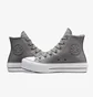 Кеды унисекс Converse Chuck Taylor All Star Lift Platform Leather Grey A05511C