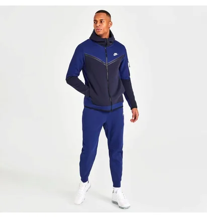 Толстовка чоловіча Nike Sportswear Tech Fleece Taped Full-Zip Hoodie Blue Dv0537-455