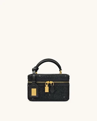 Сумка жіноча JW PEI Cleo Artificial Crystal Box Shape Top Handle Bag Black BB2025BG131442JWP