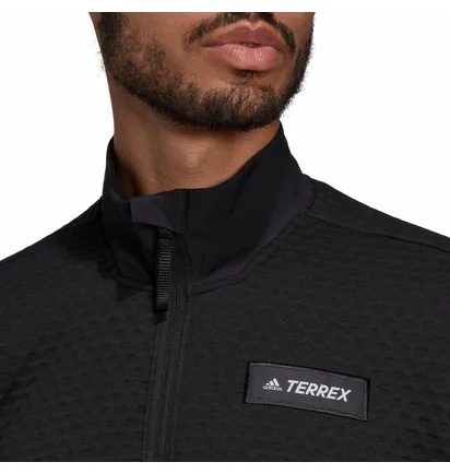 Кофта мужская Adidas Terrex Hike Half Zip Long Sleeve Fleece Top Black HH9252