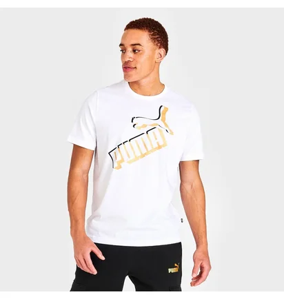 Футболка чоловіча Puma Essentials+ Big Metallic Logo T-Shirt White 849866-02