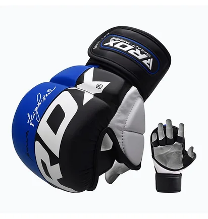 Рукавиці унісекс RDX Grappling Gloves Rex T6 Plus Blue/Black GGR-T6U