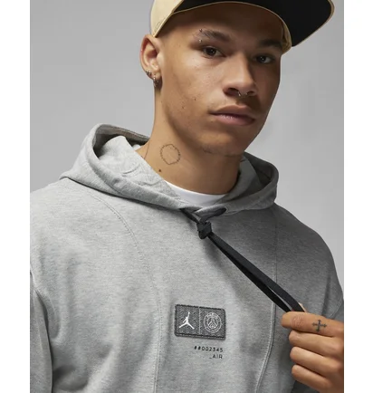 Худи мужское Air Jordan Fleece Hoodie X Psg Grey Dm3096-063