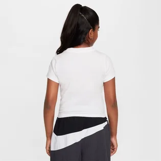 Футболка детская Nike Sportswear Big Kids (Girls) Cropped T-Shirt White HF7010-100