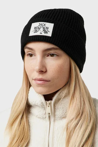 Шапка унисекс Jack Wolfskin Badge Black A61610-6000