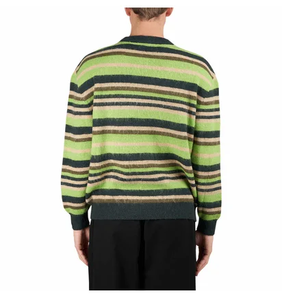 Свитер Metalwood Studio Striped Mohair Knit Green MWS24-15-101-DGRN