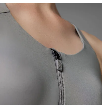 Топ жіночий Adidas Tlrd Impact Luxe High-Support Zip Bra Grey IT6656
