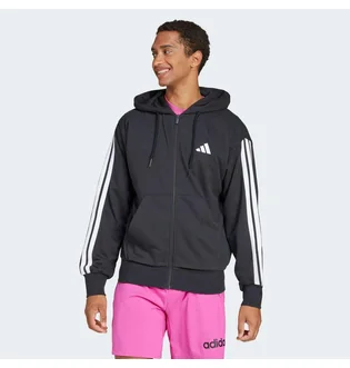 Толстовка мужская Adidas Essentials 3-Stripes French Terry Black JD1877