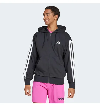 Толстовка мужская Adidas Essentials 3-Stripes French Terry Black JD1877