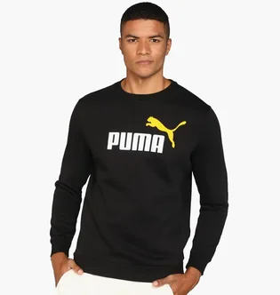 Світшот чоловічий Puma Ess+ 2 Col Big Logo Crew Black 58676254