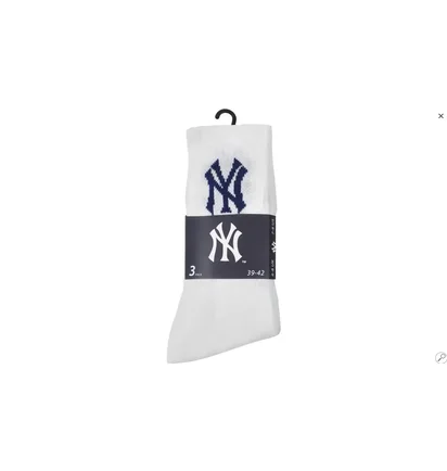 Шкарпетки дитячі New York Yankees Crew White (3 пари) 15100002-1001