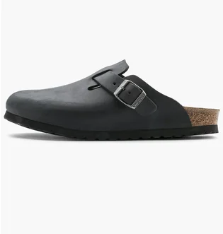 Тапочки унисекс BIRKENSTOCK Boston Black Oiled Leather Shoes Black 59461