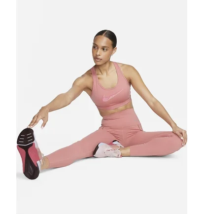 Топ женский Nike Swoosh Medium Support Pink FB4124-618