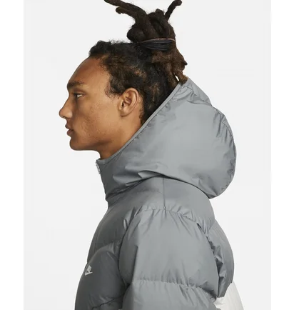 Куртка чоловіча Nike M Nk Sf Wr Pl-Fld Hd Jkt Grey/White Dr9605-084