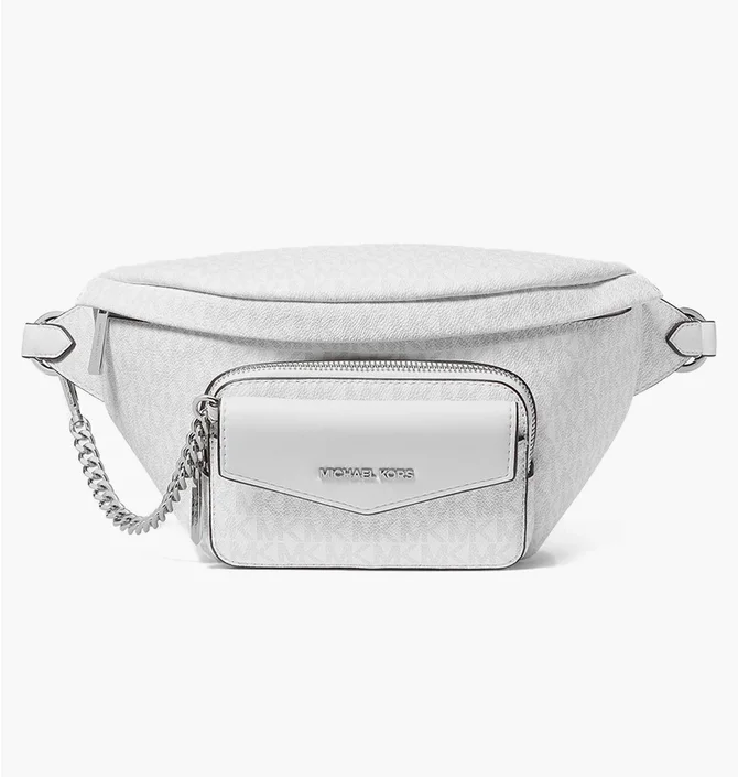 Сумка женская Michael Kors Maisie Large Logo Jacquard 2-In-1 Sling Pack White 35S4S5MN9I-OPTIC-WHITE-94722