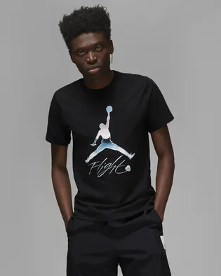 Футболка чоловіча Air Jordan Flight Metallic Graphic T-Shirt Black Dv8414-010