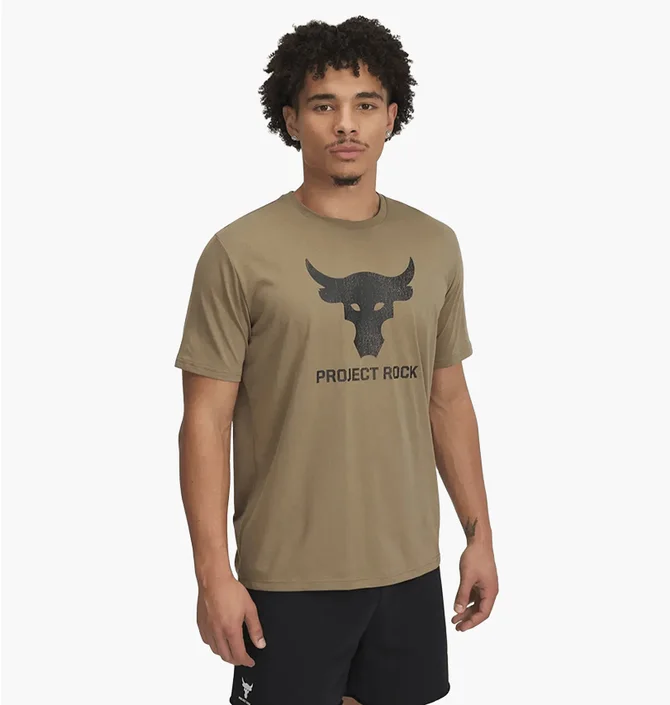 Футболка мужская Under Armour Project Rock Payoff Graphic Ss Beige 1383191-251