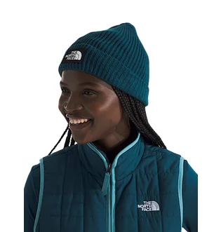 Шапка унисекс The North Face Logo Cuffed Beanie Turquoise NF0A3FJX1NO