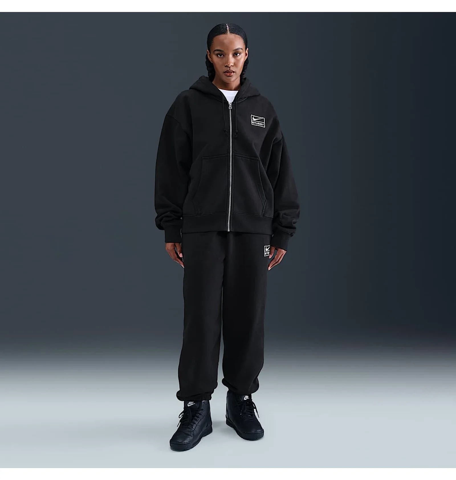 ᐉ Толстовка унісекс Nike Nrg Stussy Fz Wshd Flchdy Black FJ9175