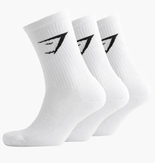 Носки Gymshark Crew (3 пары) White I3A3P-WB57