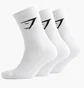 Носки Gymshark Crew (3 пары) White I3A3P-WB57