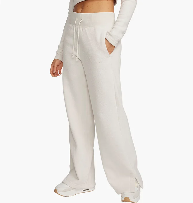 Штаны женские Nike Sportswear Phoenix Plush High-Waisted Wide-Leg Cozy Fleece Pants White FN3622-104