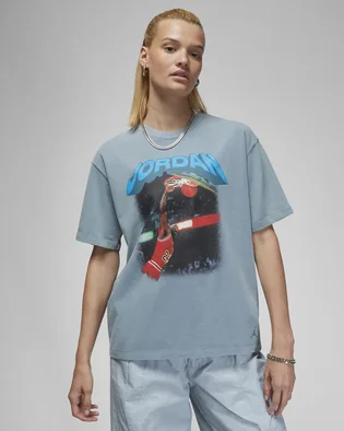 Футболка женская Air Jordan (Her)Itage WomenS Graphic T-Shirt Light Blue FB5137-031
