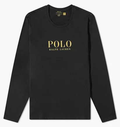 Лонгслів чоловічий Polo Ralph Lauren Long Sleeve Logo Lounge Tee Black 714862600004