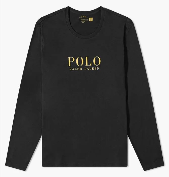 Лонгслів чоловічий Polo Ralph Lauren Long Sleeve Logo Lounge Tee Black 714862600004