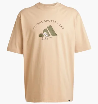 Футболка мужская Adidas Codes Doodle Scooter Graphic Beige JJ3967