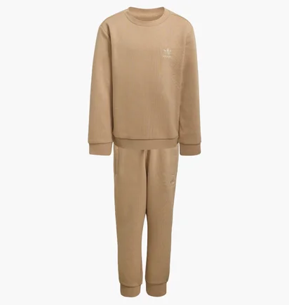 Спортивный костюм детский Adidas Crew Set Lk Beige KV1602
