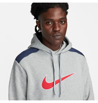 Худи мужское Nike M Nsw Sp Flc Hoodie Bb Grey FN0247-064