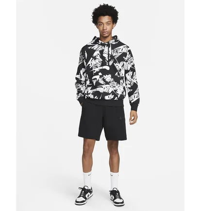 Худи мужское Nike Mens Allover Print Pullover Hoodie Black DM6881-010
